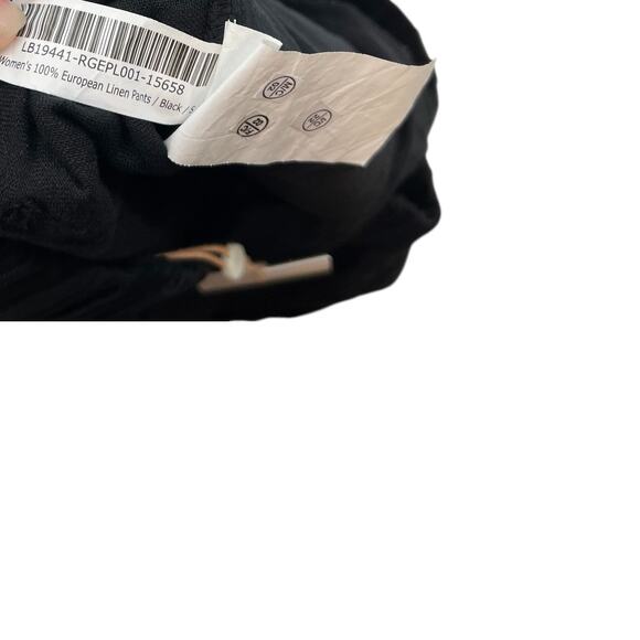 Quince 100% European Linen Wide Leg Pants Black Pull On NWT Size Small - Picture 13 of 13